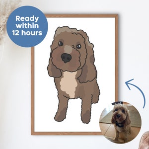 Custom Pet Portrait, Pet Portrait From Photo, Cartoon Pet Portrait, Pet drawing, portrait gift, Cat Portrait,  Dog Portrait, Custom Drawing