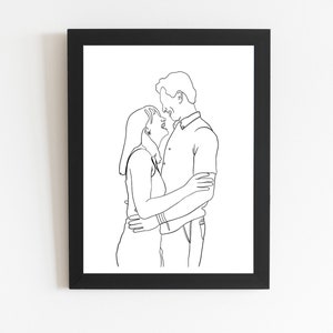 Custom Line Drawing, Family Line Art Drawing, Custom Family Outline Portrait, Family Portrait, Custom illustration, Personalised Gift