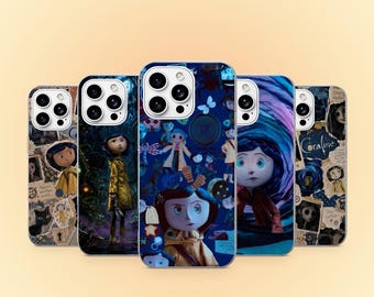 Coraline Phone Case Cool spooky Cover for iPhone 18Pro,17, 16, 15, 14, 13 Samsung S26Fe S25, S24, S23, A16, A56, Pixel 11, 10Pro