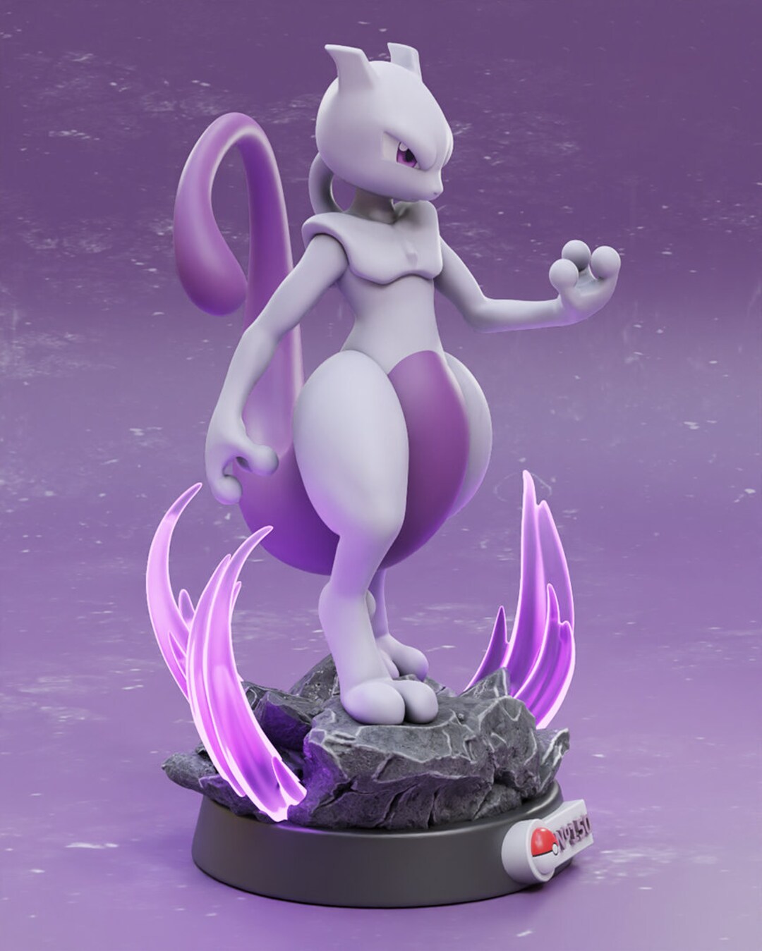 Pokemon Mewtwo STL , High Quality 3D Printer Files,stl Files for 3D ...