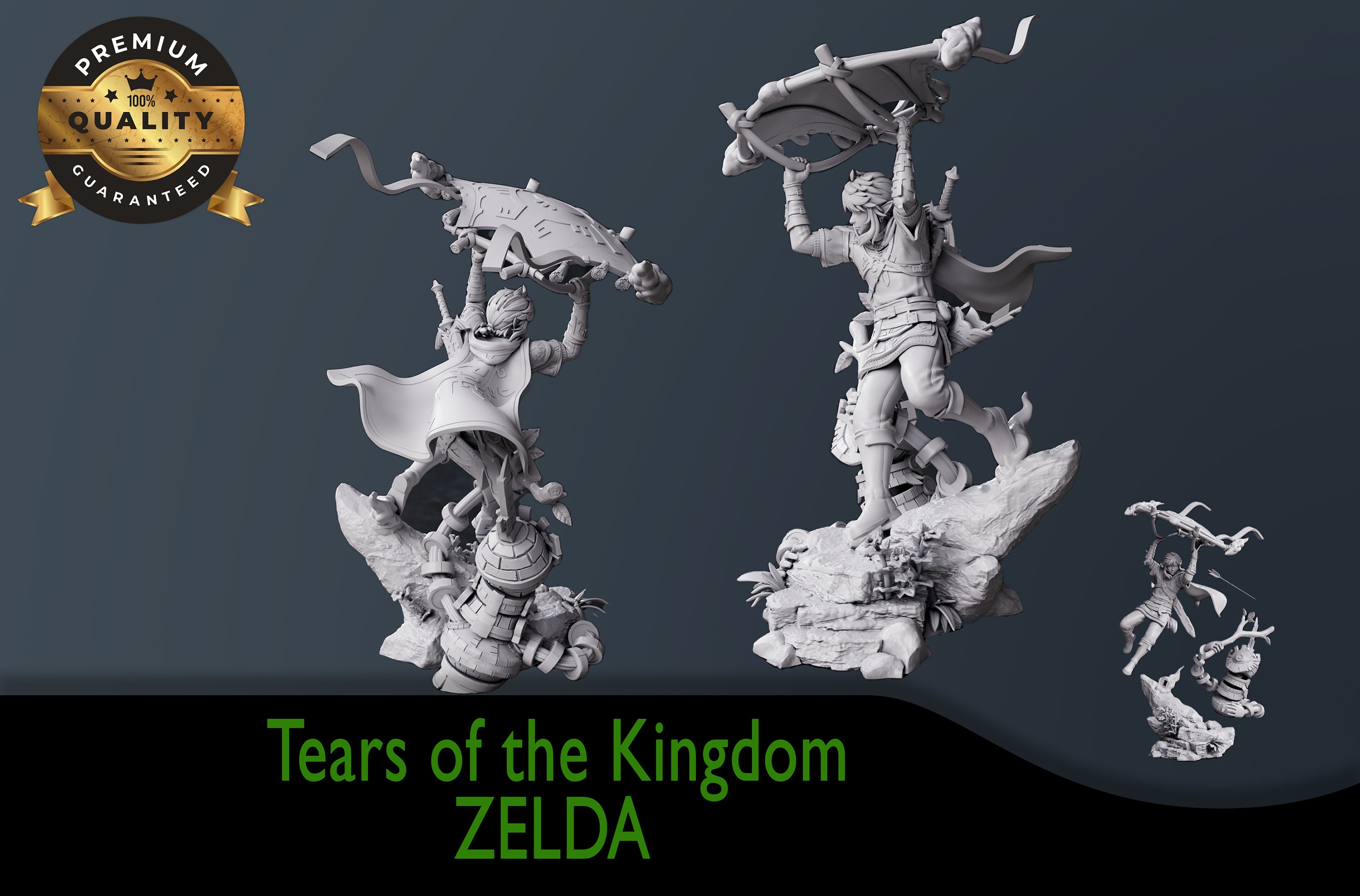 STL file Link Zelda: Tears of the Kingdom - TOTK - Premium statue, link of  zelda 