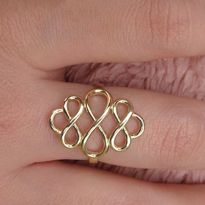 Irregular Shape Gold Geometric Ring, Minimalist Modern Gold Ring