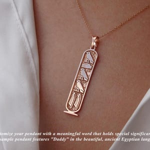 K9 Solid Gold Cartouche Necklace, Personalized Fingerprint Jewelry, Mother’s Day gift