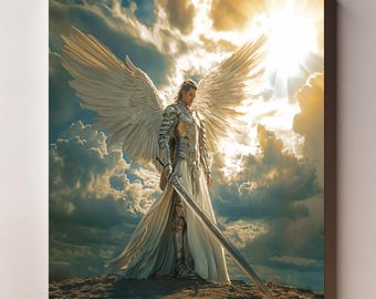 Archon of Holy Fire Archangel Azrael Fantasy Illustration, Digital