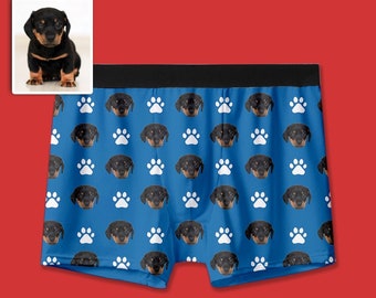 Caleçon Personnalisé Animal - Caleçon avec photo - Caleçon Personnalisable Chien - Caleçon Photo - Chat Boxer Chien - Fans d'animaux