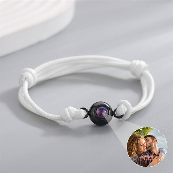 Bracelet de Projection Photo Personnalisé - Bracelet Mixte Personnalisé - Bracelet Personnalisable Photo - Bijou Projection Personnalisé