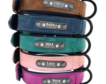 Collar de perro de cuero personalizado - Collar de cuero personalizado - Collar de perro personalizado - Collar de perro pequeño - Collar de perro grande