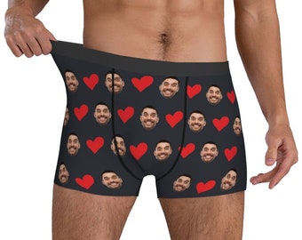 Personalized Face Boxer Shorts - Personalized Boxer Shorts with Photo - Customizable Boxer Shorts for Men - Men's Gift Idea