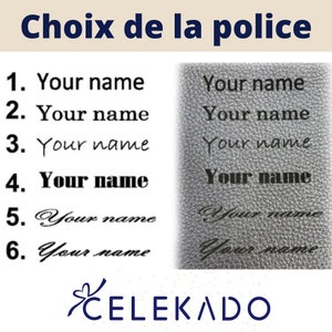 Portefeuille Personnalisé Femme choix de police