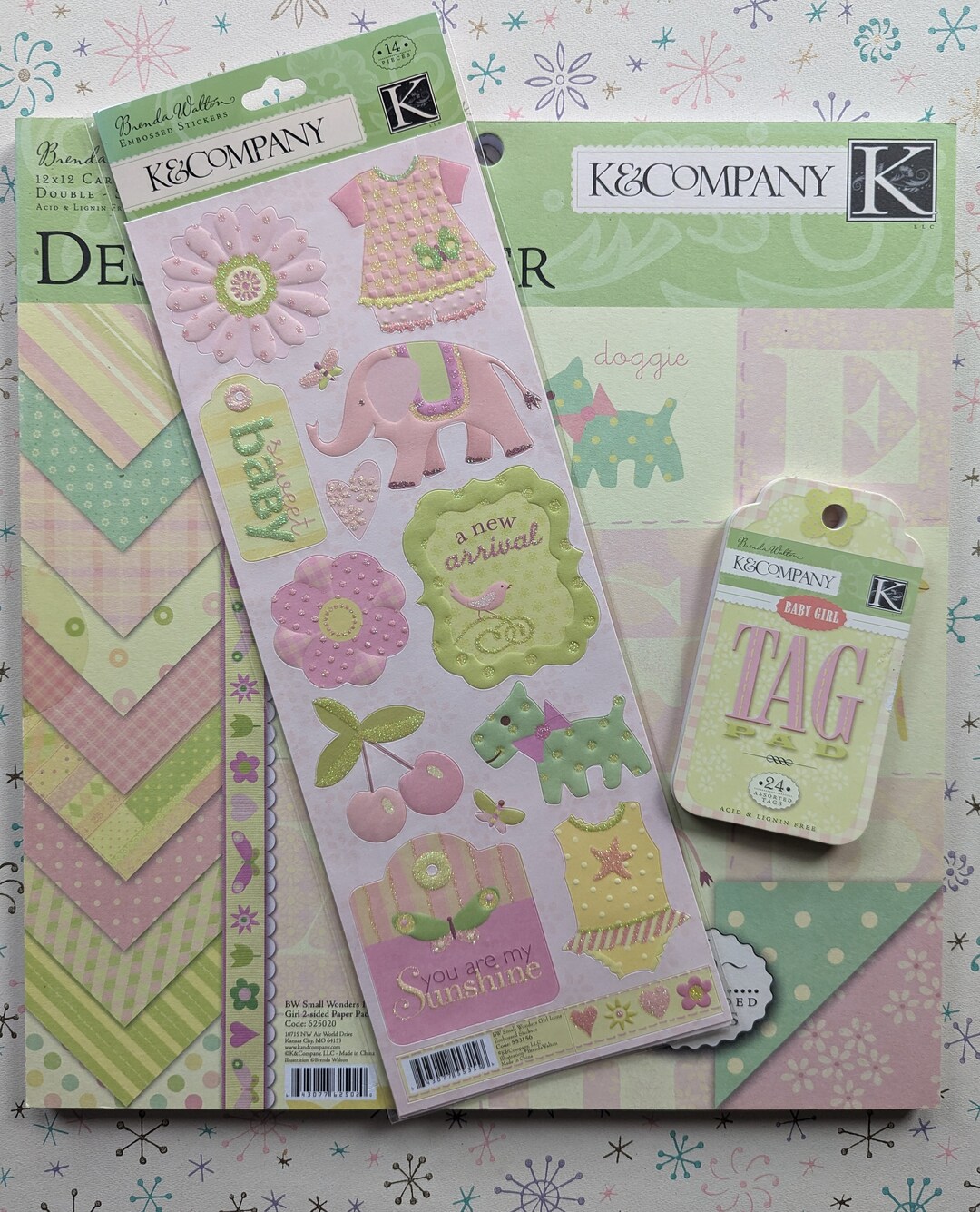 K & Company Brenda Walton Scrapbook Kit Baby Girl Etsy