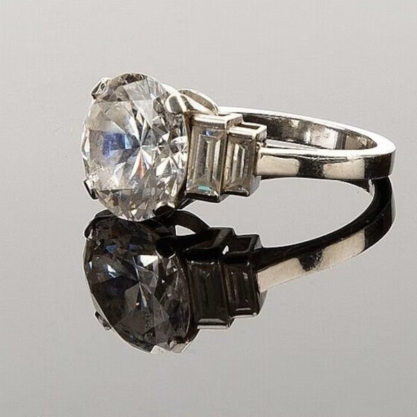 Titanic 2.30Ct witte ronde geslepen diamanten verlovingsring in 925 sterling zilver, antieke ring Titanic ring voor haar