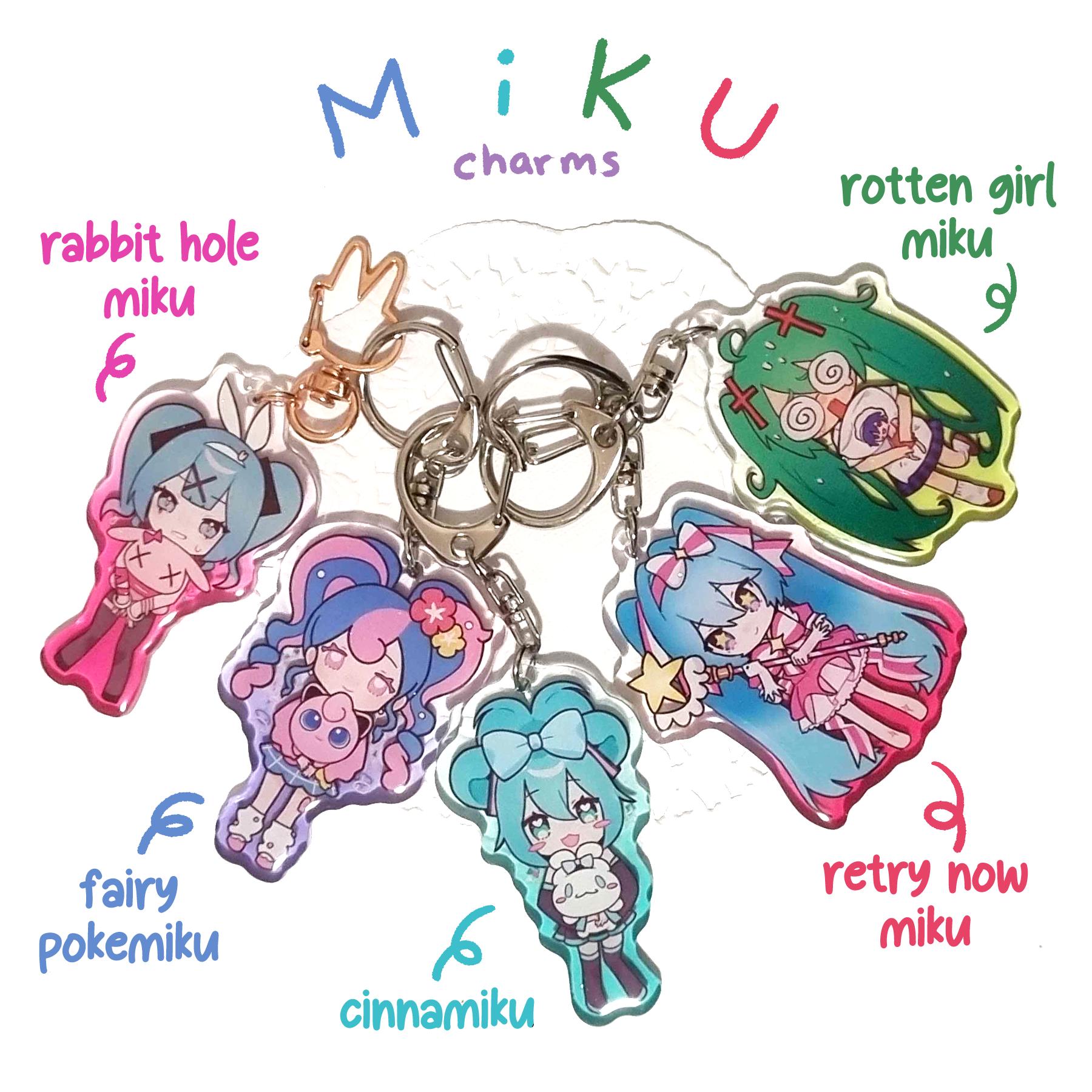 SUJEBRAN – Porte-clés Hatsune Miku – Lot De 5 – Alliage Zinc Et Acrylique – Cosplay, Déco – Project Sekai