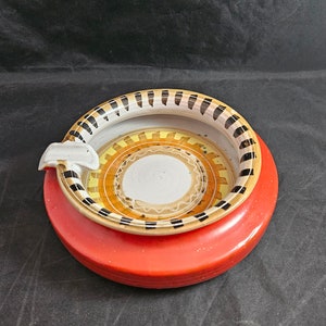Vintage Mid Century Modern Italian Pottery Raymor Bitossi Cigar Ashtray