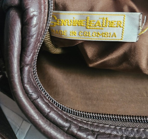 Vintage Brown Leather Messenger Bag - Crossbody S… - image 8