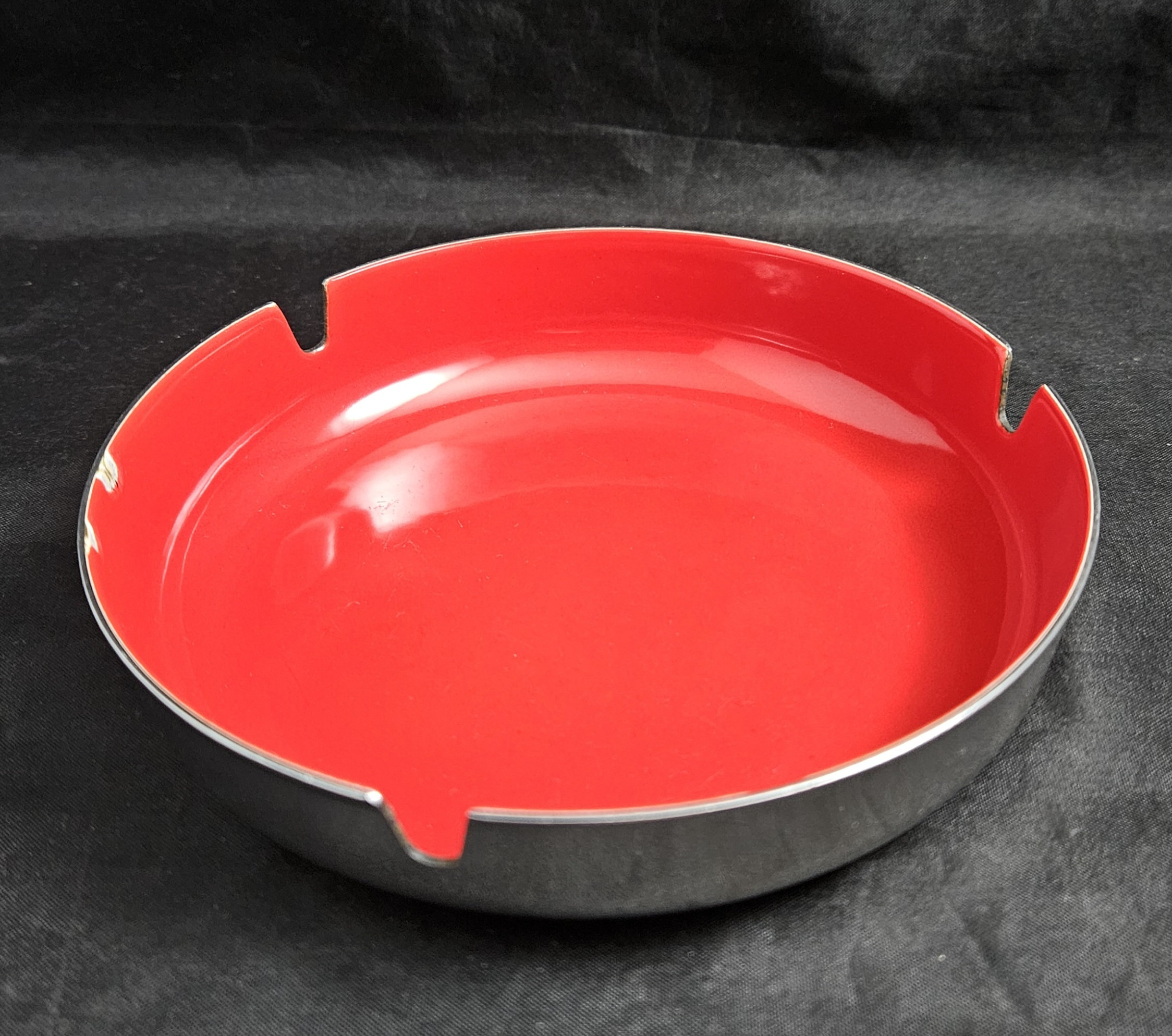Vintage Leif Wessmann Red Enamel and Steel Ashtray/catchall by