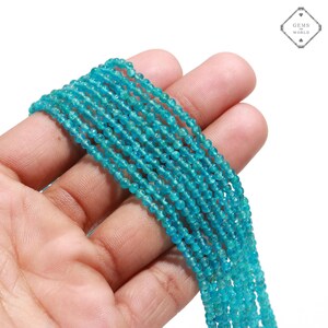 Natural Sky Apatite Smooth Round Beads 4, AAA+ Apatite Plain Round Balls Shape Beads 13&quot;, Beautiful Sky Apatite Balls, Semi Precious Beads