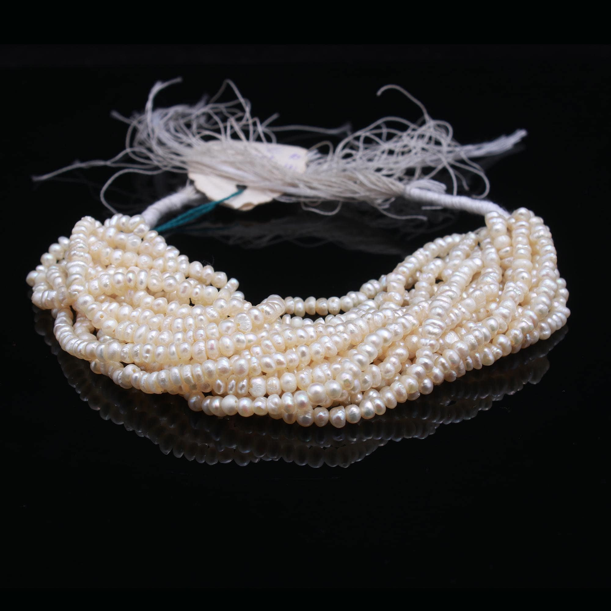 Freshwater White Pearl Beads, 4mm Natural Pearl Beads , AAA+ Great Quality Pearl Beads For Jewelry Making , Wholesale Loose Pearl Beads