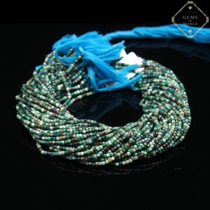 Contas de turquesa africana aaa, contas de caixa facetadas de turquesa africana natural de 2.5mm, joias de turquesa africana natural fazendo pedras preciosas soltas de 13&#39;&#39;