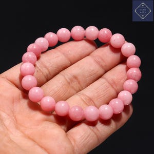 RHODOCHROSITE Beaded One Stretch Bracelet, Anxiety Relief Healing Bracelet, 8mm Beads Stretch Bracelet For , Natural RHODOCHROSITE Bracelet