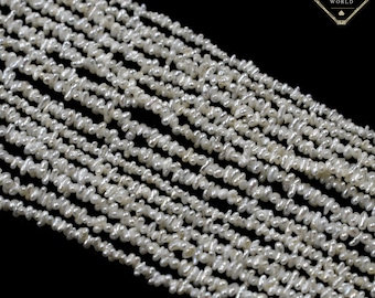 Natural Tiny Rice Pearl Bead, AAA Quality keshi Freshwater Pearls 2-3mm, Genuine Freshwater Pearl Fancy Pearl , Small Freshwater Pearl Beads