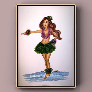 Hawaiian Girl Art Print