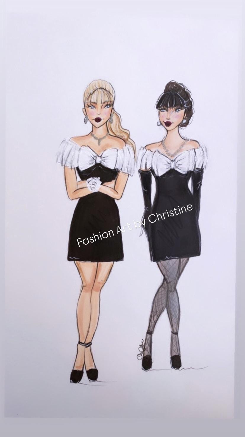 Kelly and Brenda Dress Fiasco Art Print 90210 Beverly Hills - Etsy