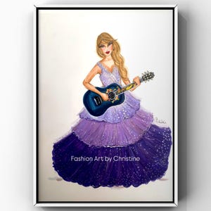 Purple Gown Taylor Art Print