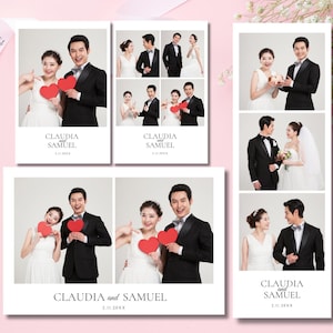 Wedding Photo Booth Strip Template Customizable Design Perfect Wedding Souvenir Photo Strip Instant Download