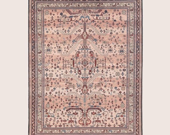 HEIDI HAND-KNOTTED Rug 8x10 9x12 10x14 Floral Performance Hand Knotted Rugs Made To Order In Any Sizes