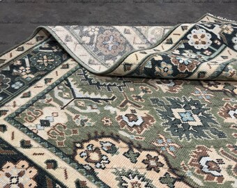 Antique Style Wool Rug, Floral Turkish Oushak Area Rug for Living Room Made To Order In Any Sizes Quick - Shipping!