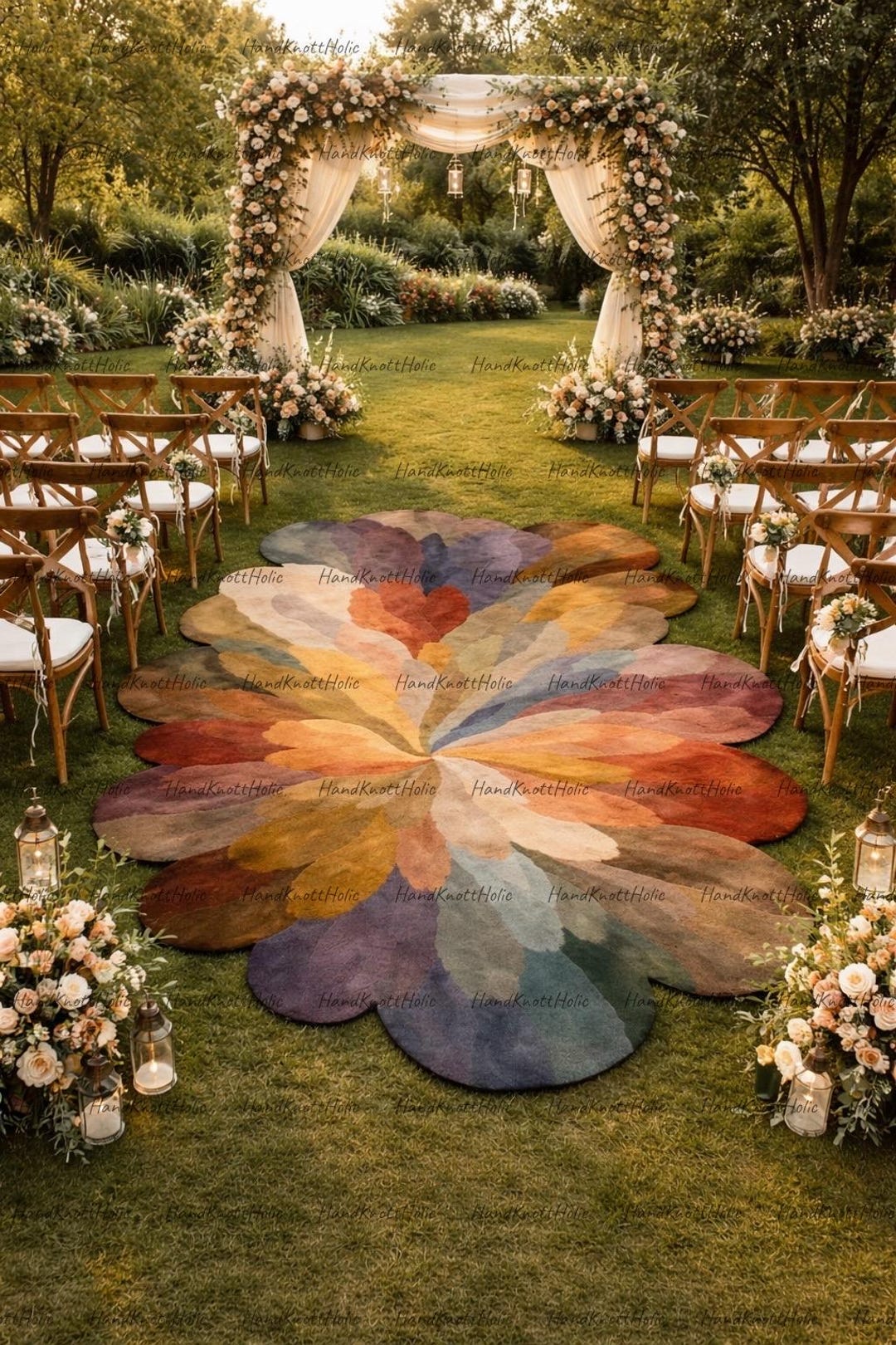 Reception Rugs Hand Tufted Large Floral Colourful Area Rugs for Weading Cremony or ...