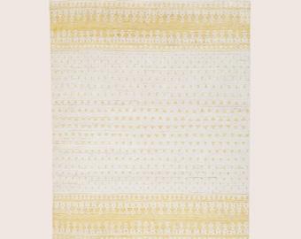 ODELLA HAND-KNOTTED Rug Soft Yellow Performance Hand Knotted Rugs For Livingroom Bedroom Area Rugs