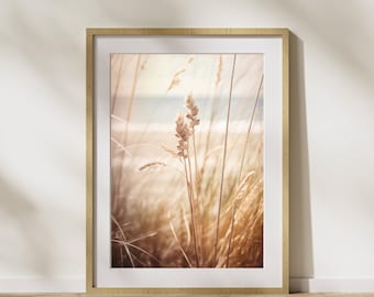 Nature picture "Dune Grass #1" poster on matte premium paper, decoration, wall decoration.