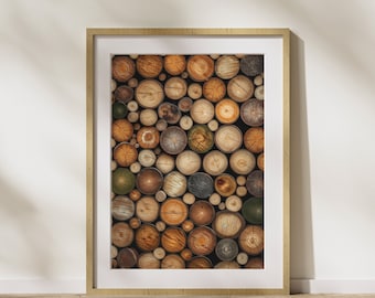 Nature picture "logs" poster on matte premium paper, decoration, wall decoration.