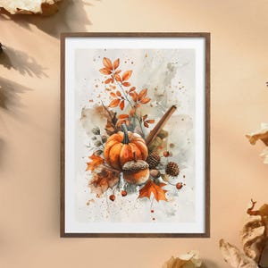 Herbstbild "Herbst Mix #4" Poster auf matten Premium-Papier, Deko, Wanddeko.