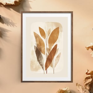 Herbstbild "Leaves" Poster auf matten Premium-Papier, Deko, Wanddeko.