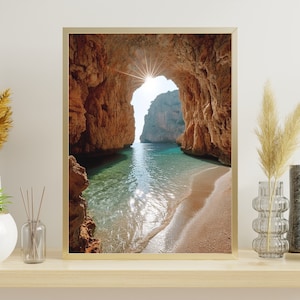 Póster Beach & Sea "Puerta al Mar" sobre papel premium mate, decoración, decoración de pared.