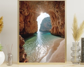 Strand & Zee "Poort naar de Zee" poster op mat premium papier, decoratie, wanddecoratie.