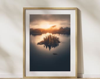 Nature picture "Big Island Sunset" poster on matte premium paper, decoration, wall decoration.