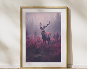 Nature picture "Deer #1" poster on matte premium paper, decoration, wall decoration.