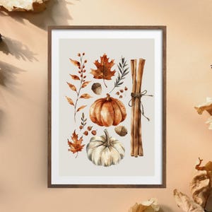 Herbstbild "Herbst Mix #1" Poster auf matten Premium-Papier, Deko, Wanddeko.