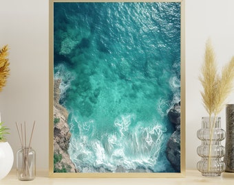 Strand & Zee "Zeezicht #2" Poster op mat premium papier, decoratie, wanddecoratie.