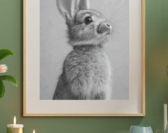 Paasposter "Konijntje #4" op mat premium papier, decoratie, wanddecoratie.