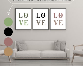 Provérbios e citações pôster "Love #2" em papel premium fosco, decoração, decoração de parede