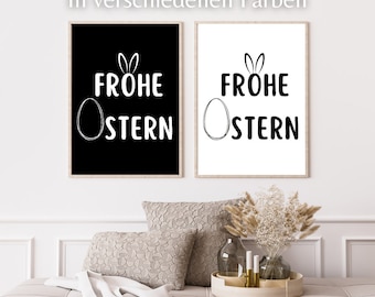 Paasposter "Happy Easter #2" op mat premium papier, decoratie, wanddecoratie