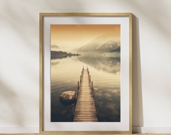 Nature picture "Steg" poster on matte premium paper, decoration, wall decoration.