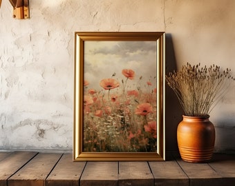 Wall Art Mockup, Antique Vertical 2x3 Gold Frame Mockup with Smart Object Layer | 073