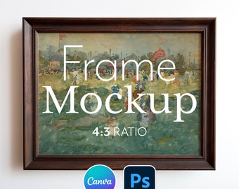 Vintage horizontaal framemodel, 4:3-verhouding (Photoshop, canvas)