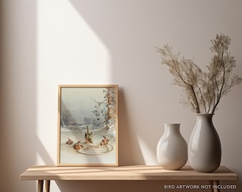 Wood Frame Mockup: Minimalist Boho Style DIN PSD (Photoshop)