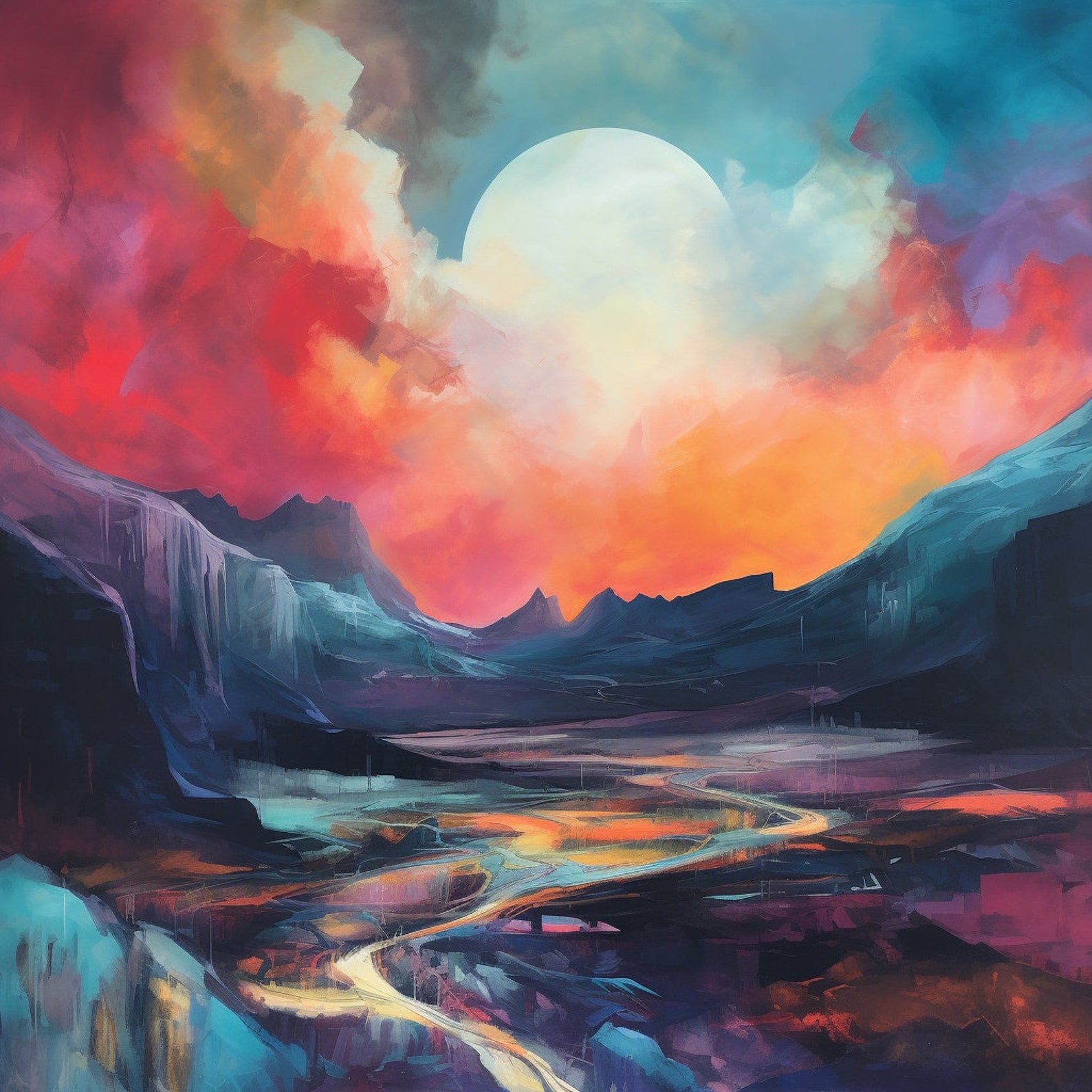 PLR 100 Midjourney Prompts Abstract Art MRR Rights, Resell Rights